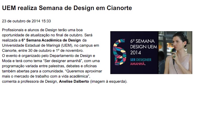 UEM realiza Semana de Design em Cianorte