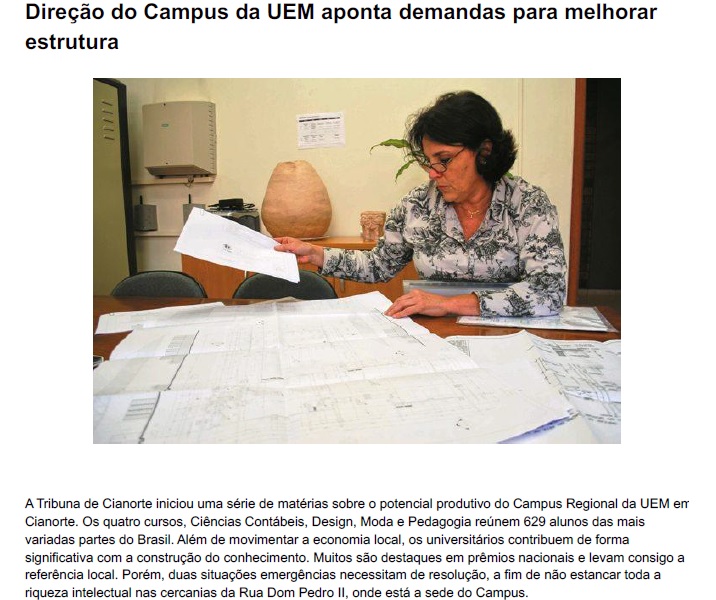 A Direção do Campus da UEM aponta demandas para melhorar estrutura