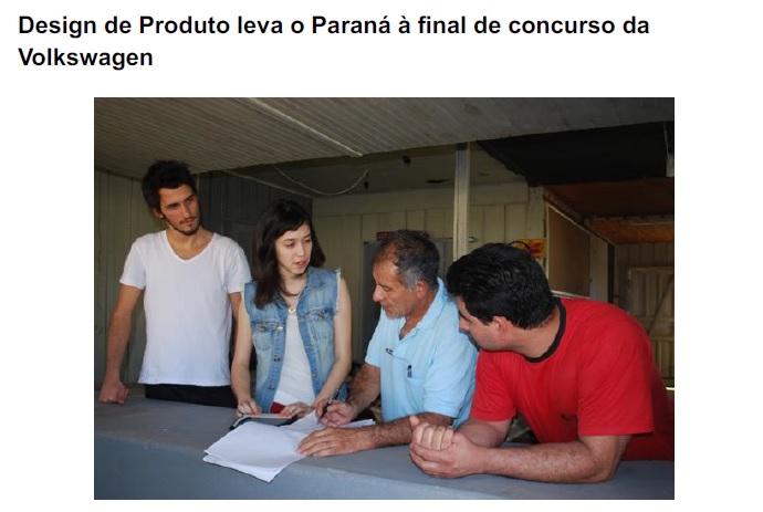 Design de Produto leva o Paraná à final de concurso da Volkswagen